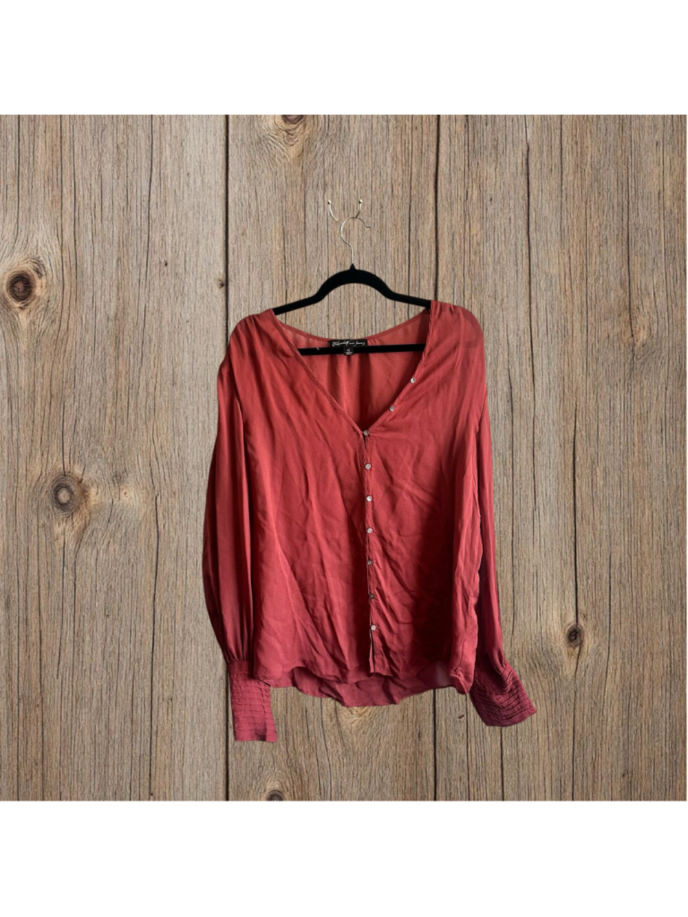 Women's Elizabeth and James Silk Blouse Red Size L